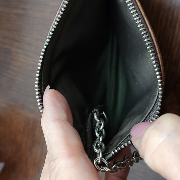 Dooney & Bourke logo canvas keychain change purse/wallet with zip top 4" x 6" - Picture 3 of 5